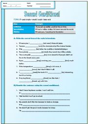 English Worksheet: Second Conditional 