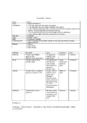 English Worksheet: Lesson plan - Routines