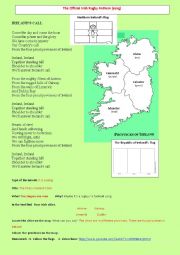 English Worksheet: The Official Irish Rugby Anthem (song)