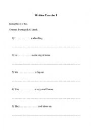 English Worksheet: Have/had & was/were exercises