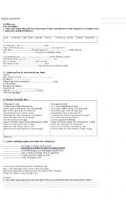 English Worksheet: One headlight