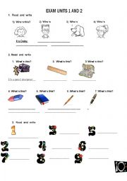English Worksheet: Happy Street 1- units 1 and 2 revision 