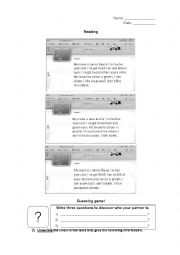 English Worksheet: Reading Comprehension 