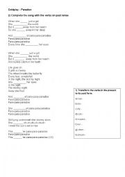 English Worksheet: Coldplay - paradise (song)