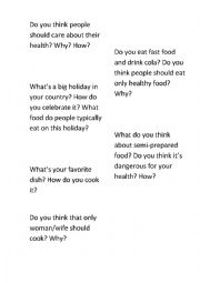 English Worksheet: HEALTH QUESTIONS