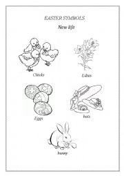 English Worksheet: Easter Symbols - New Life