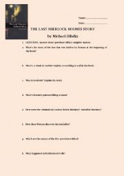 The last Sherlock Holmes Story exam