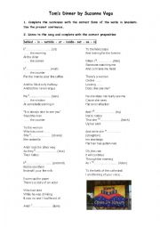 English Worksheet: Toms diner