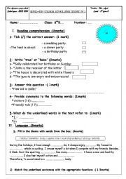 English Worksheet: 8th form end term 2