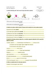 English Worksheet: Comparative,superlative ,and equative adjectives  and adverbs of frequency 