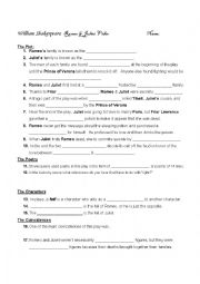 English Worksheet: Romeo & Juliet Video Questions