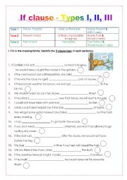 English Worksheet: If clause review