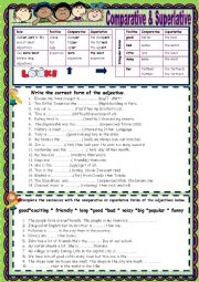 English Worksheet: Comparative & Superlative 