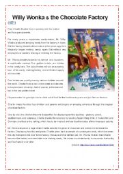 English Worksheet: Willy Wonka and the Chocolate Factory