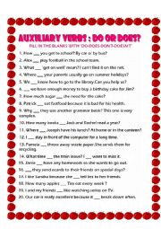 English Worksheet: The Use of AUXILIARY VERBS