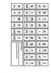 English Worksheet: The Alphabet - Domino