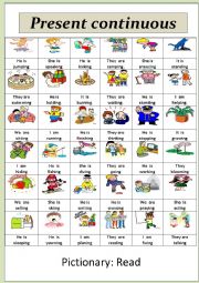 English Worksheet: Present continuous (Tenses)