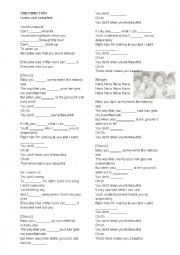 English Worksheet: song: what makes you beautiful