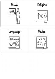 Labels for school timetable