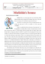 English Worksheet: Mafaldas house