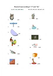 Plurals of nouns in -f and -fe