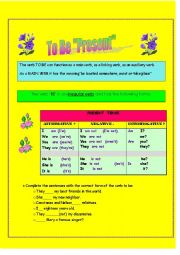 English Worksheet: To Be PRESENT