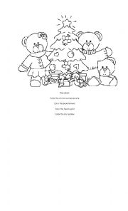 English Worksheet: christmas colors