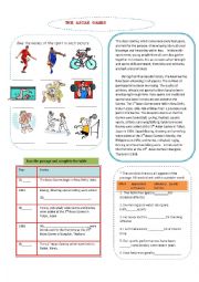 English Worksheet: The Asian Games