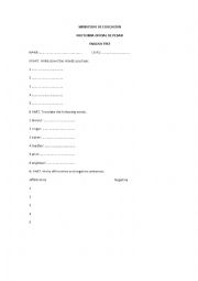 English Worksheet: exam