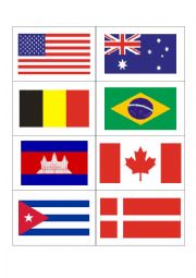 English Worksheet: Flags of the world warm-up