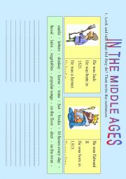 English Worksheet: IN THE MIDDLE AGES (PAST SIMPLE)