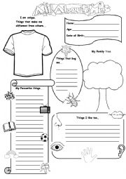 English Worksheet: All About Me