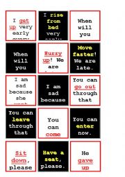 Phrasal Verbs Reversi / Othello Boardgame