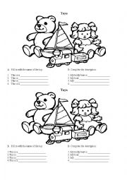 English Worksheet: Toys - 3rd grade
