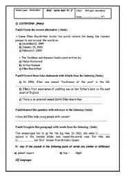 English Worksheet: Mid-term test N 2