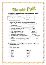 English Worksheet: Simple Past Review