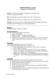 English Worksheet: Fishbowl Discussion Activity