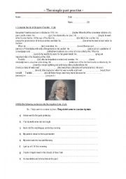 English Worksheet: The simple past practise