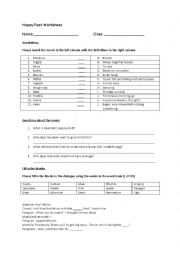 Happy Feet 1 movie worksheet