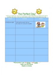 English Worksheet: The Perfect Day