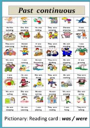 English Worksheet: Past continuous: was / were (Tenses)