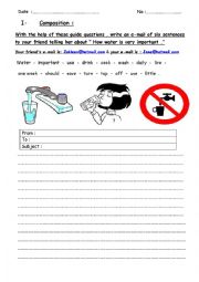 English Worksheet: composition