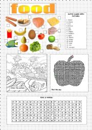 English Worksheet: food 