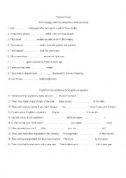 English Worksheet: Passive Voice test