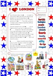 English Worksheet: I love London