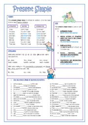 English Worksheet: Present simple, third person singular