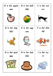 English Worksheet: Alphabet Word Cards