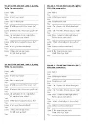 English Worksheet: personal information