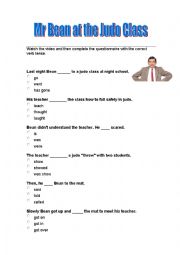 English Worksheet: Mr Bean at the Judo Class