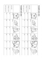 English Worksheet: Zoo animals information